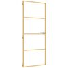 vidaXL Porte int&eacute;rieure mince dor&eacute; 83x201,5 cm verre tremp&eacute; aluminium