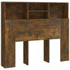 vidaXL Armoire de t&ecirc;te de lit Ch&ecirc;ne fum&eacute; 120x19x103,5 cm