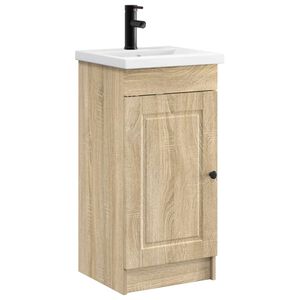 vidaXL Meuble de salle de bain avec &eacute;vier Ch&ecirc;ne Sonoma