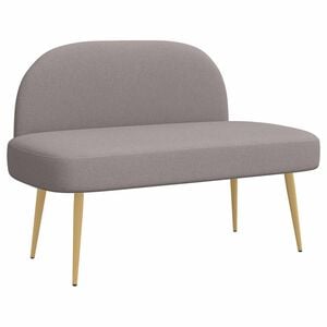 vidaXL Banc rembourr&eacute; avec dossier Taupe 110 x 60 x 76 cm
