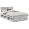 vidaXL Cadre de lit avec t&ecirc;te de lit B&eacute;ton 120 x 190 cm Pin massif