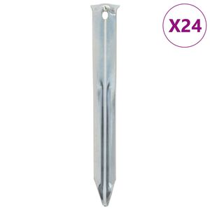 vidaXL Piquets de tente 24 pcs 17 cm &Oslash;20 mm acier galvanis&eacute;