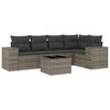 vidaXL Salon de jardin 6 pcs avec coussins gris r&eacute;sine tress&eacute;e