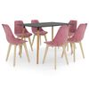 vidaXL Ensemble de salle à manger 7 pcs Rose