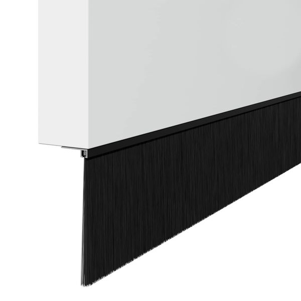 vidaXL Brosses d'&eacute;tanch&eacute;it&eacute; pour porte &agrave; visser 6 pcs Noir 100 cm