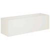 vidaXL Cache-pot de jardin Blanc 100 x 30 x 30 cm Acier lamin&eacute; &agrave; froid