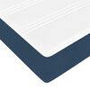 vidaXL Cadre de lit avec matelas Bleu 90 x 200 cm tissu