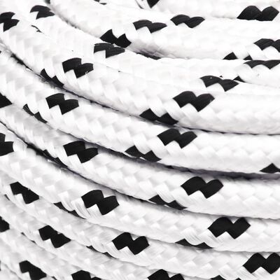 vidaXL Corde de bateau tressé Blanc 6 mmx100 m Polyester