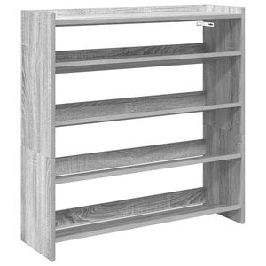 vidaXL &Eacute;tag&egrave;re &agrave; chaussures sonoma gris 80x25x81 cm bois d'ing&eacute;nierie