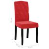vidaXL Chaises &agrave; manger lot de 6 rouge bordeaux velours