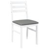 vidaXL Chaises à manger coussins 2 pcs blanc bois massif caoutchouc