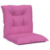 vidaXL Coussins de chaise de jardin &agrave; dossier bas lot de 4 rose
