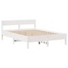 vidaXL Cadre de lit sans matelas blanc 160x200 cm bois de pin massif