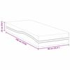 vidaXL Matelas Blanc et Gris 90 x 190 cm Tissu jacquard