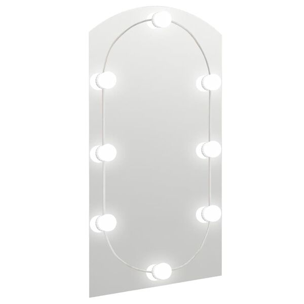 vidaXL Miroir avec &eacute;clairage LED 90x45 cm Verre Arche
