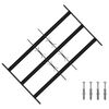 vidaXL Grille de s&eacute;curit&eacute; pour fen&ecirc;tres avec 3 barres transversales
