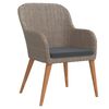 vidaXL Ensemble à manger de jardin et coussins 7 pcs Marron
