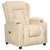 vidaXL Fauteuil Cr&egrave;me Tissu