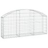 vidaXL Panier de gabions arqu&eacute; 150x30x60/80 cm Fer galvanis&eacute;