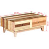 vidaXL Table basse Bois de r&eacute;cup&eacute;ration massif