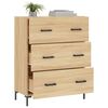 vidaXL Buffet ch&ecirc;ne sonoma 69,5x34x90 cm bois d'ing&eacute;nierie