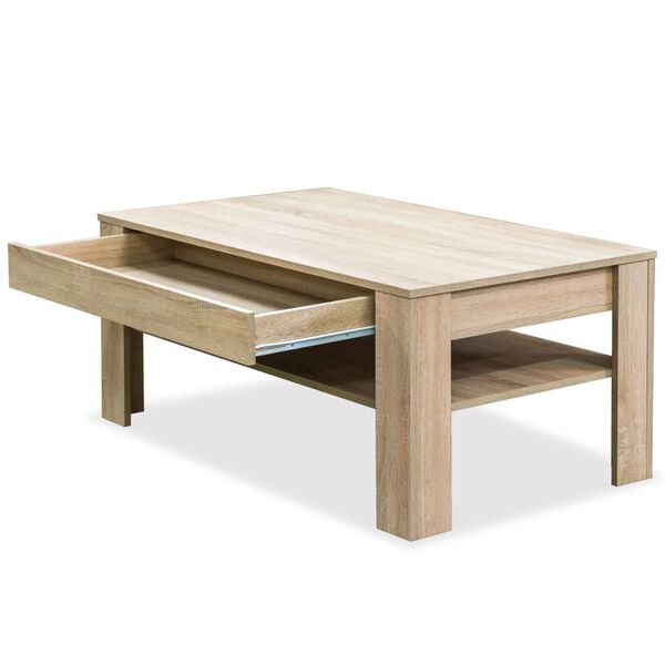 vidaXL Table basse bois d'ing&eacute;nierie 110x65x48 cm Ch&ecirc;ne