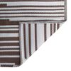 vidaXL Tapis d'extérieur Pinstripe ARAKIL Marron et blanc 400 × 300 cm