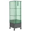 vidaXL Jardini&egrave;re de jardin avec couverture de serre et roues PP