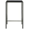 vidaXL Ensemble de bar de jardin 3 pcs et coussins Résine tressée Gris