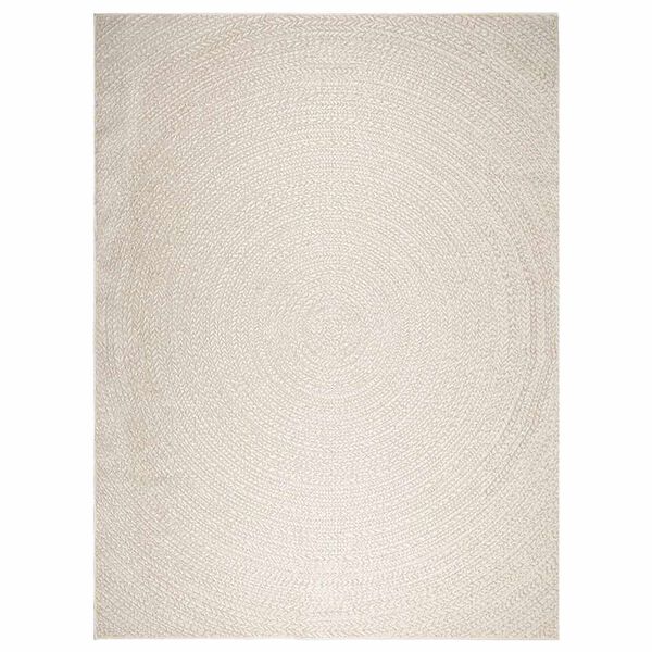 vidaXL Tapis ZIZUR cr&egrave;me 240x340 cm aspect de jute int&eacute;rieur ext&eacute;rieur