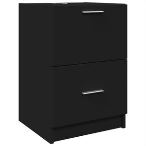 vidaXL Armoire d'&eacute;vier noir 40x37x59 cm bois d'ing&eacute;nierie