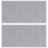 vidaXL Nez de marche 2 pc 50 x 25 cm Argent&eacute; Aluminium Rectangulaire