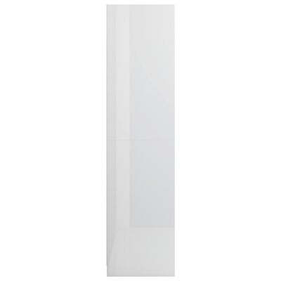 vidaXL Garde-robe Blanc brillant 100x50x200 cm Bois d'ingénierie