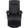 vidaXL Fauteuil de massage shiatsu Noir Similicuir
