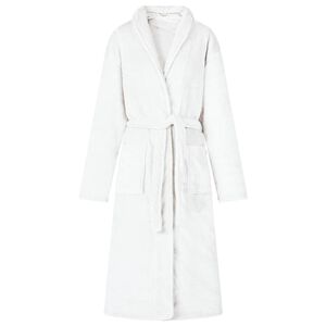 vidaXL Robe de bain sans capuche Blanc xxl Flanelle