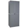 vidaXL Armoire de rangement de jardin gris 65x45x172 cm PP rotin