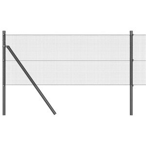 vidaXL Cl&ocirc;ture en fils soud&eacute;s pour fixation au sol 10 x 0,4 m Gris