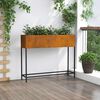 vidaXL Bac de jardin sur&eacute;lev&eacute; Rouill&eacute; 100 x 26 x 82 cm Acier
