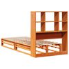 vidaXL Lit biblioth&egrave;que sans matelas cire marron 90x200 cm bois massif