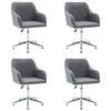 vidaXL Chaises pivotantes &agrave; manger lot de 4 gris clair tissu
