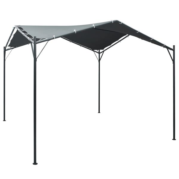 vidaXL Auvent tente belv&eacute;d&egrave;re 3x3 m Acier Anthracite