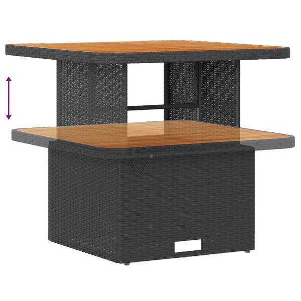 vidaXL Ensemble de canap&eacute; de jardin 12 pcs Noir polyrotin