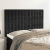 vidaXL T&ecirc;te de lit Noir 144x5x118/128 cm Velours