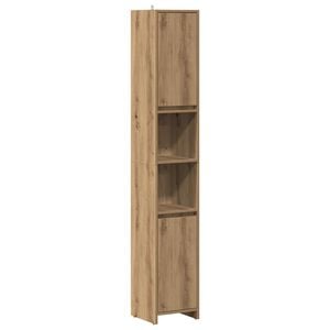 vidaXL Armoire de salle de bain ch&ecirc;ne artisanal 30x30x183,5 cm