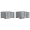 vidaXL Cabinet de chevet mural 2 pi&egrave;ces Sonoma gris 33 x 34,5 x 20 cm
