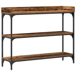 vidaXL Table Console avec &eacute;tag&egrave;re Bois ancien 100 x 30 x 80 cm