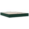 VidaXL Cadre de lit ottoman sans matelas vert fonc&eacute; 160x200 cm velours
