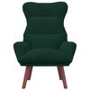 vidaXL fauteuil Vert fonc&eacute; 69 x 74 x 93 cm Velours