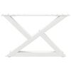 vidaXL Pieds de table basse 2 pi&egrave;ces Blanc 60 x (30-31,3) cm Acier