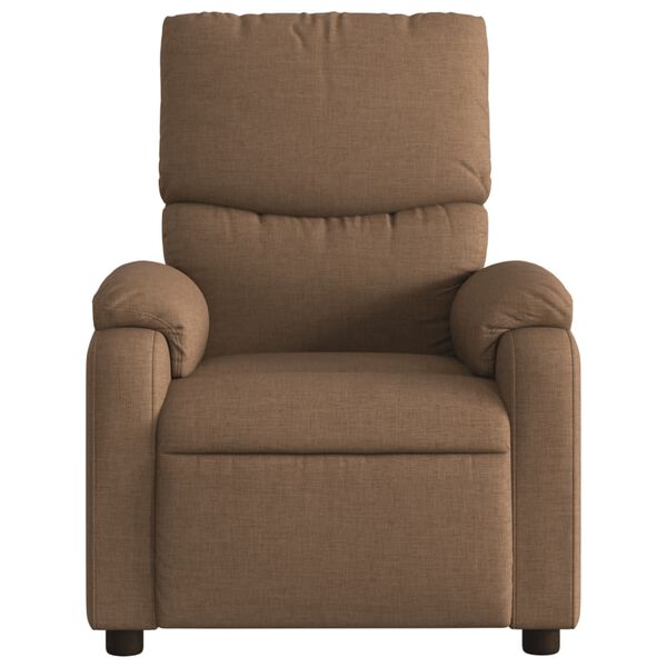 vidaXL Fauteuil de massage inclinable Marron Tissu